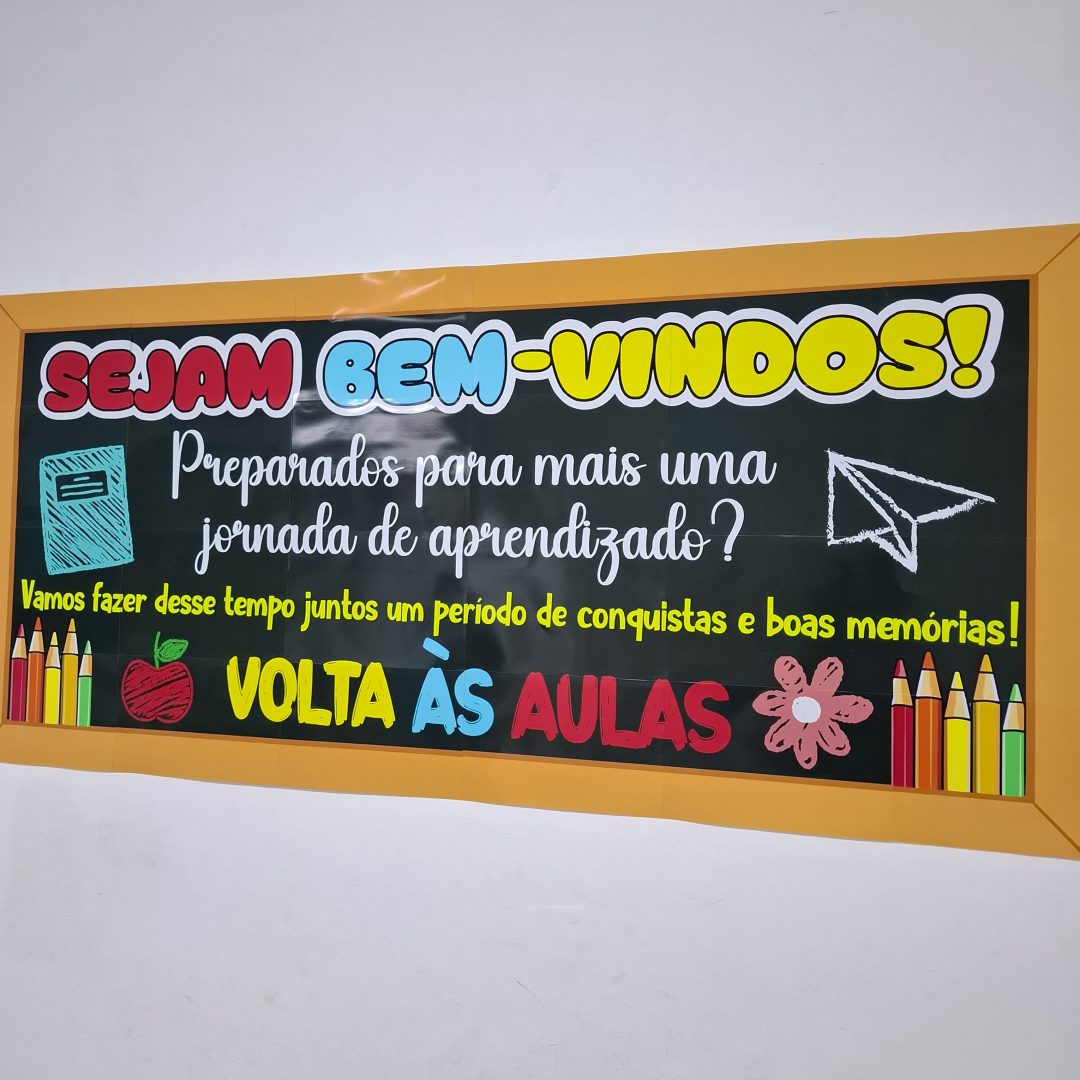 CARTAZ VOLTA ÀS AULAS - QUADRO ESCOLAR