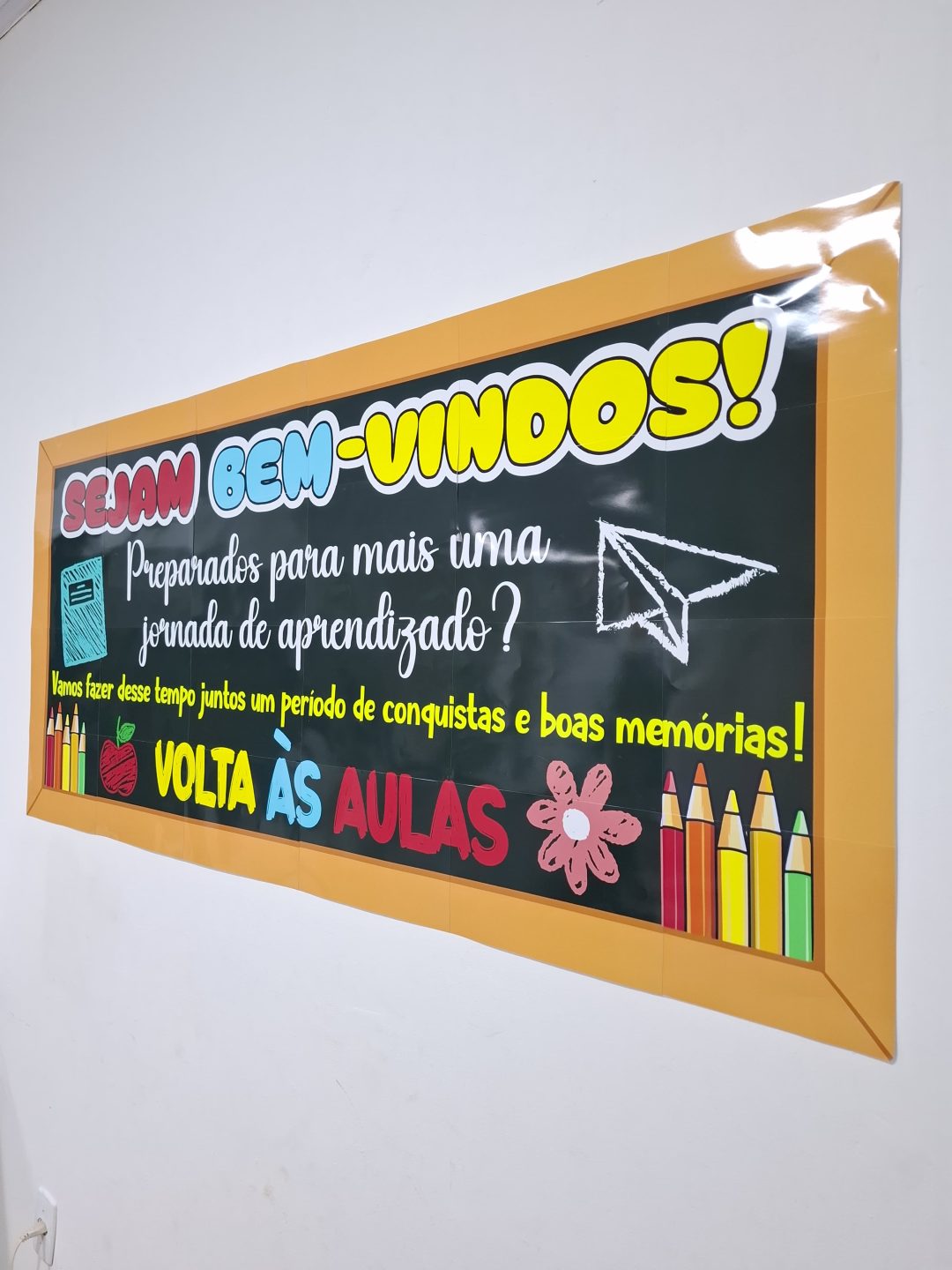 CARTAZ VOLTA ÀS AULAS - QUADRO ESCOLAR - Imagem 2