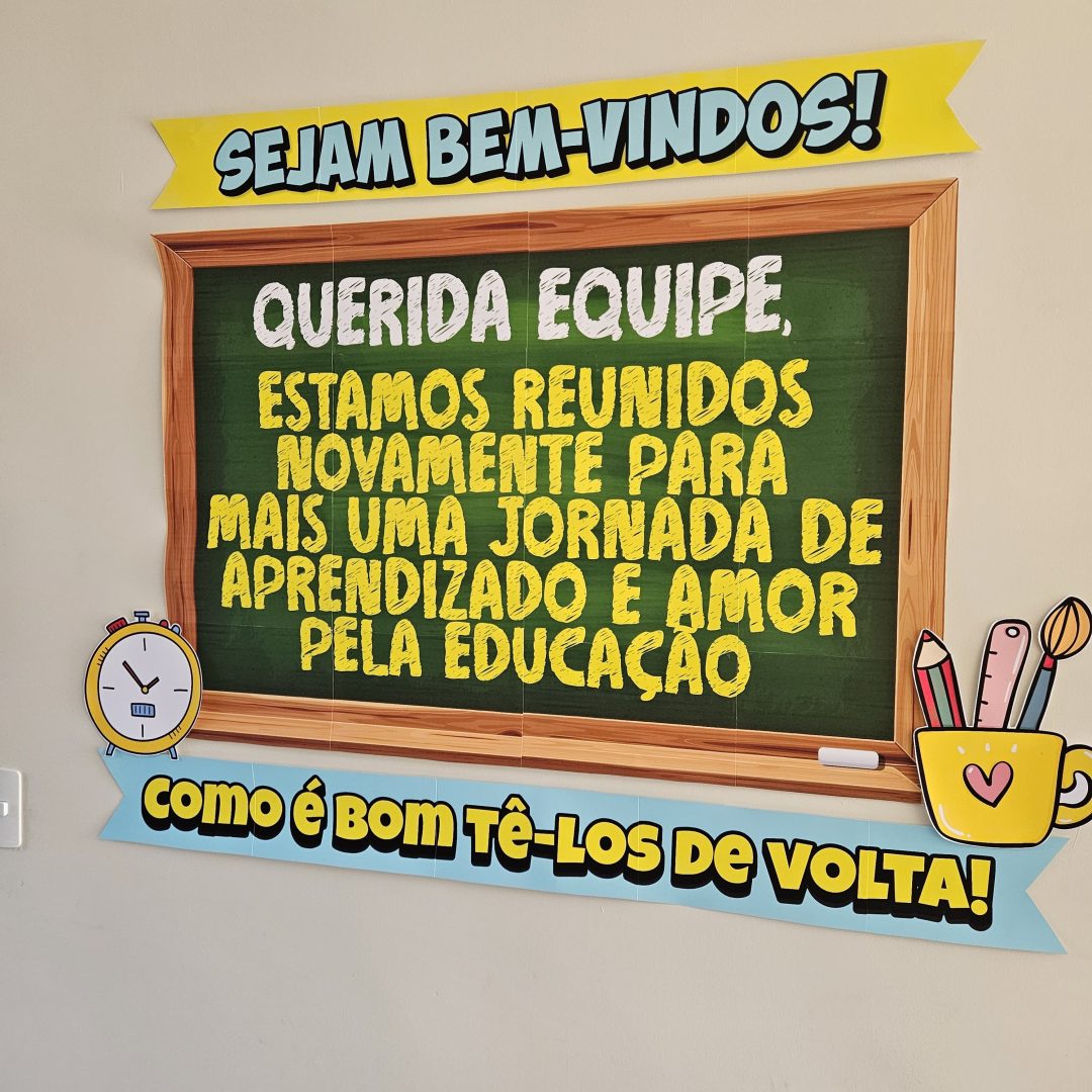 PAINEL E LEMBRANCINHA BOAS VINDAS EQUIPE! – Atividades Educativas Tio ...