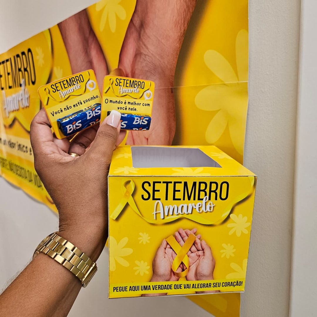 SETEMBRO AMARELO - BANNER E CAIXA DA MOTIVAÇÃO