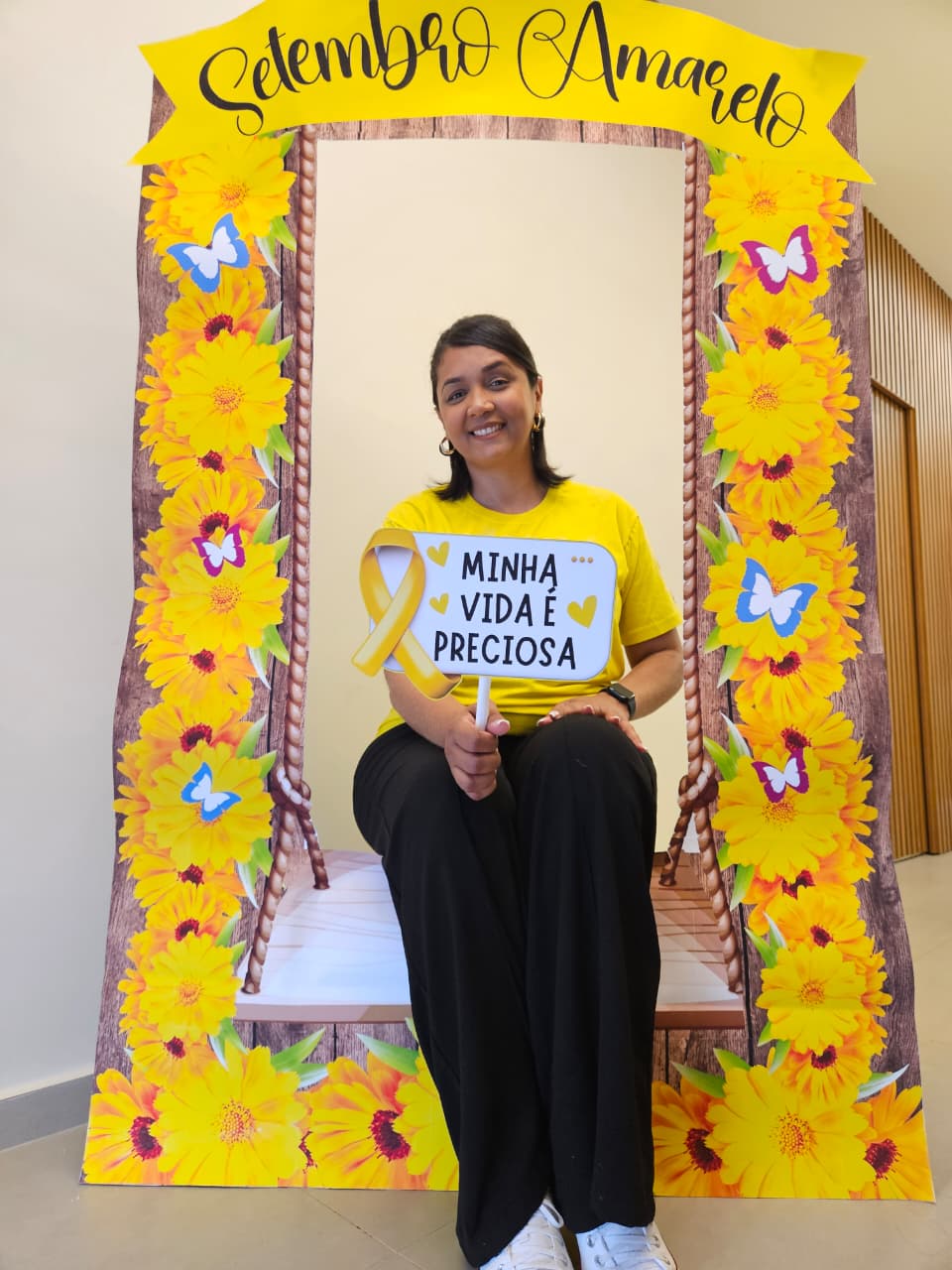 MOLDURA GIGANTE SETEMBRO AMARELO + PLAQUINHA - Imagem 3