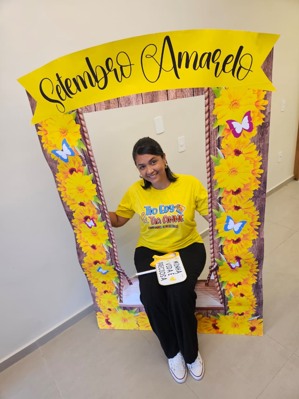 MOLDURA GIGANTE SETEMBRO AMARELO + PLAQUINHA - Imagem 4