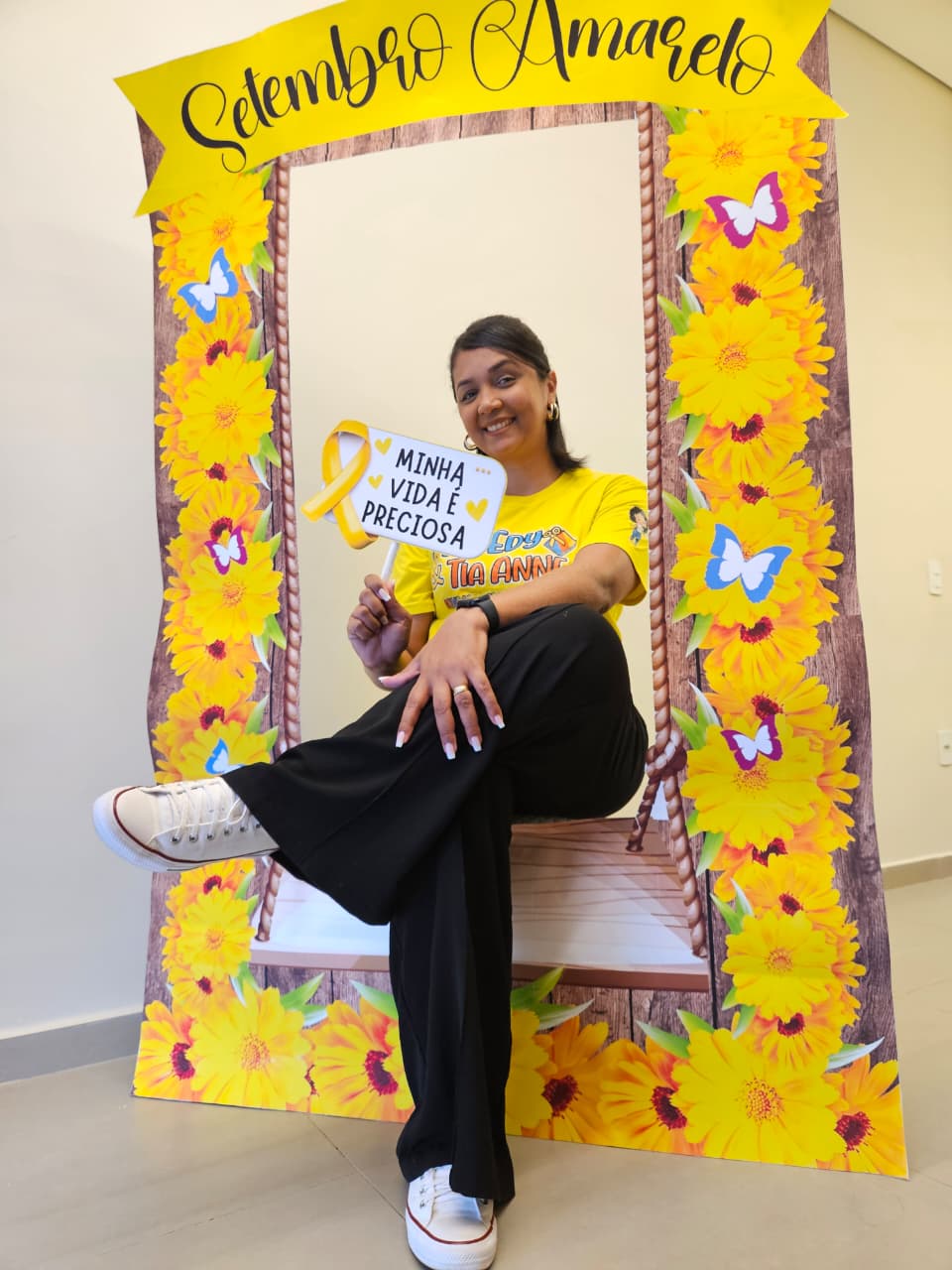 MOLDURA GIGANTE SETEMBRO AMARELO + PLAQUINHA - Imagem 7