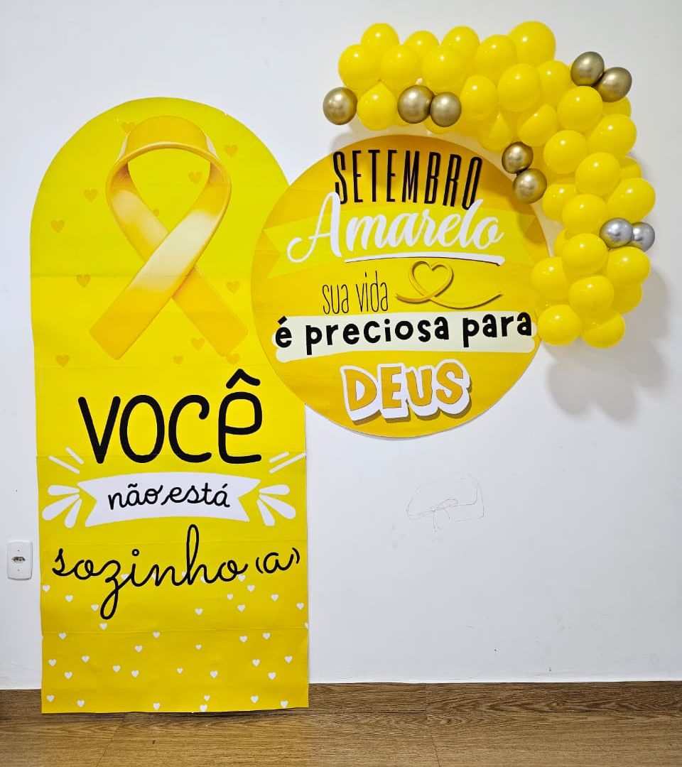 DECORAÇÃO SETEMBRO AMARELO - VIDA PRECIOSA