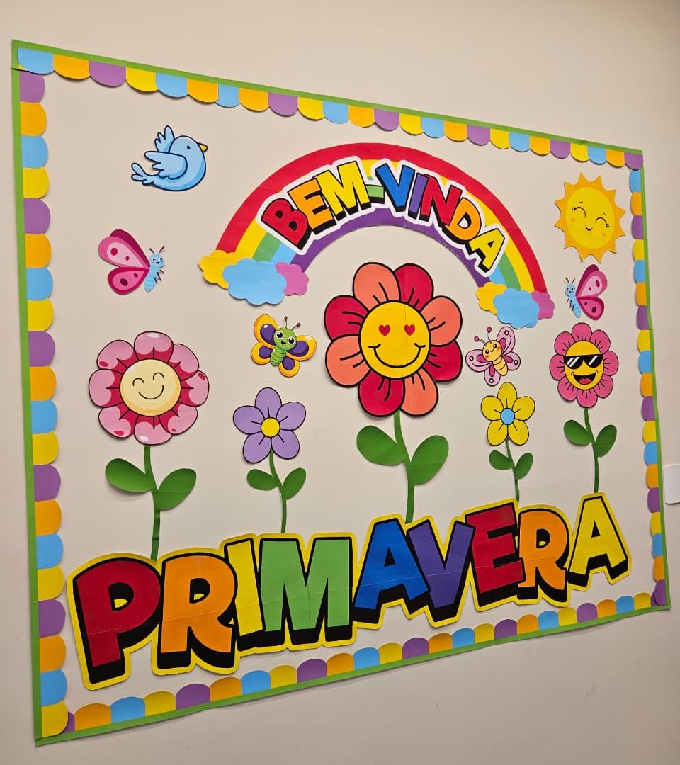 PAINEL BEM-VINDA PRIMAVERA - FLORES GRANDES