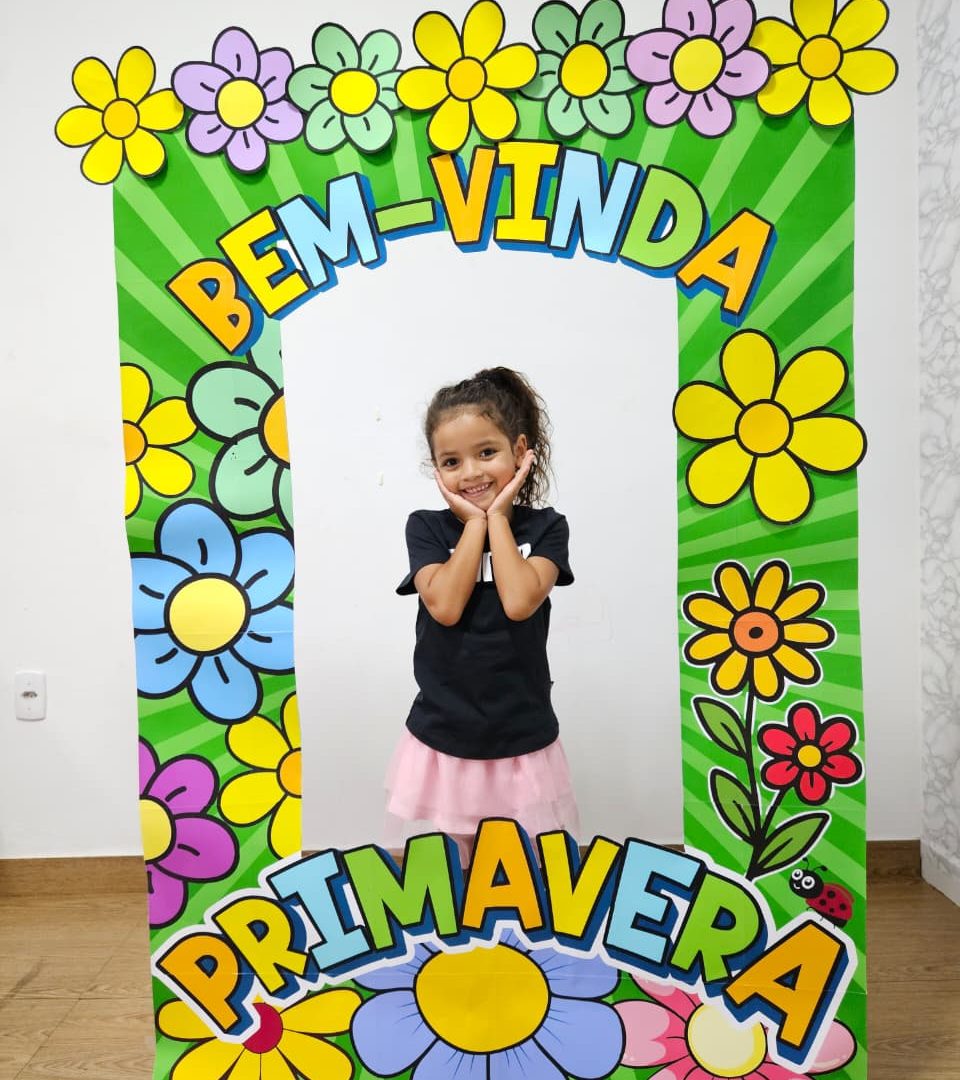 Moldura gigante "Bem-vinda Primavera"