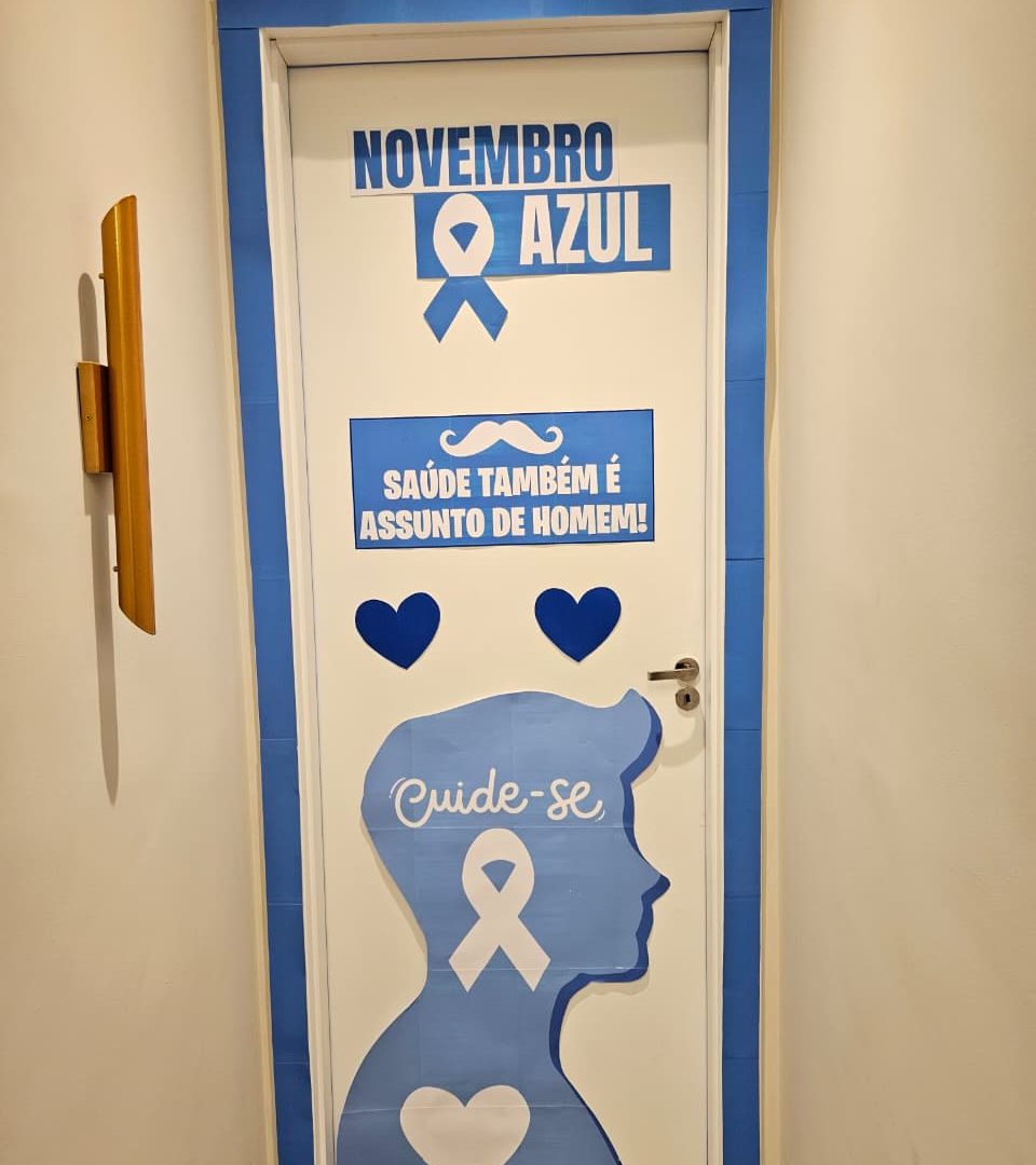 PAINEL DE PORTA - NOVEMBRO AZUL - SAÚDE, ASSUNTO DE HOMEM