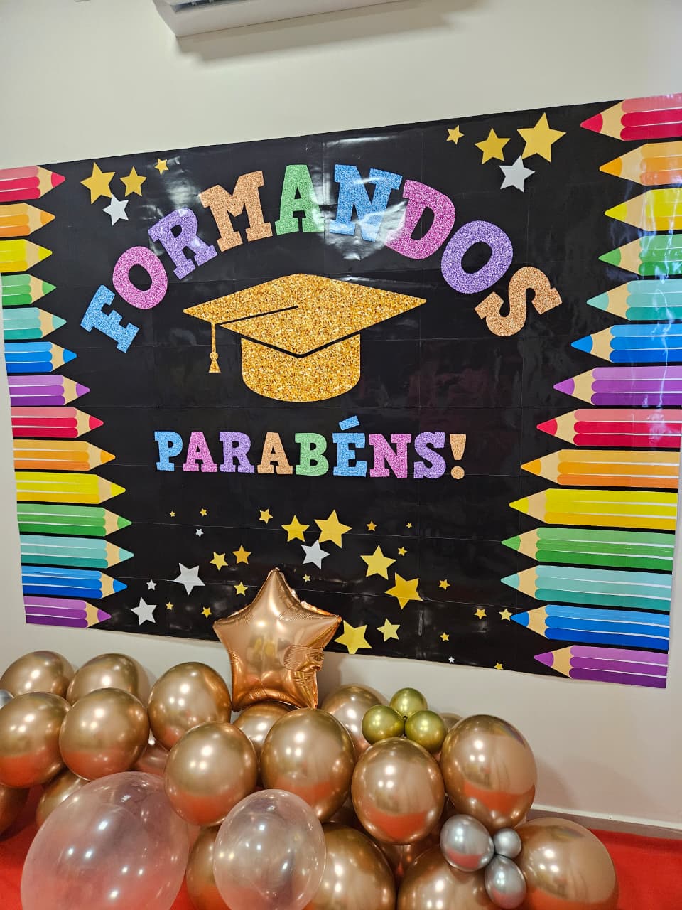 BANNER GIGANTE FORMANDOS - PRETO COM LÁPIS COLORIDO - Imagem 2