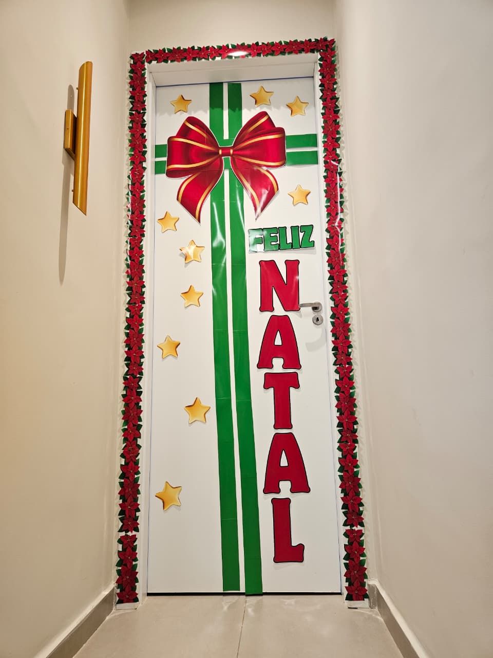 PAINEL DE PORTA DE NATAL - LAÇO VERMELHO - Imagem 8