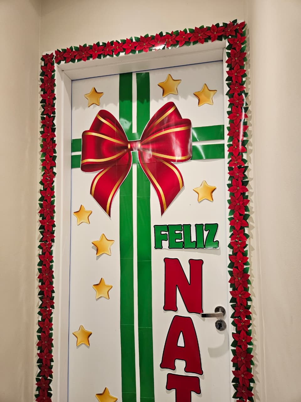 PAINEL DE PORTA DE NATAL - LAÇO VERMELHO - Imagem 7