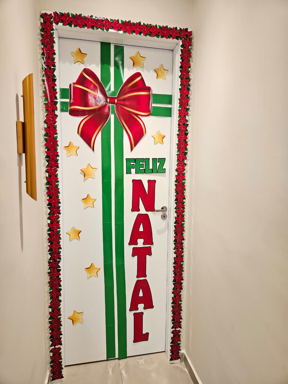 PAINEL DE PORTA DE NATAL - LAÇO VERMELHO