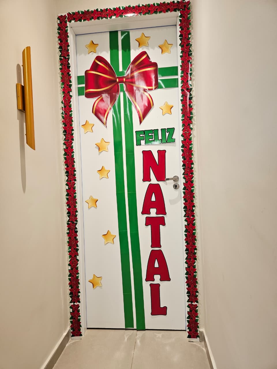 PAINEL DE PORTA DE NATAL - LAÇO VERMELHO - Imagem 2