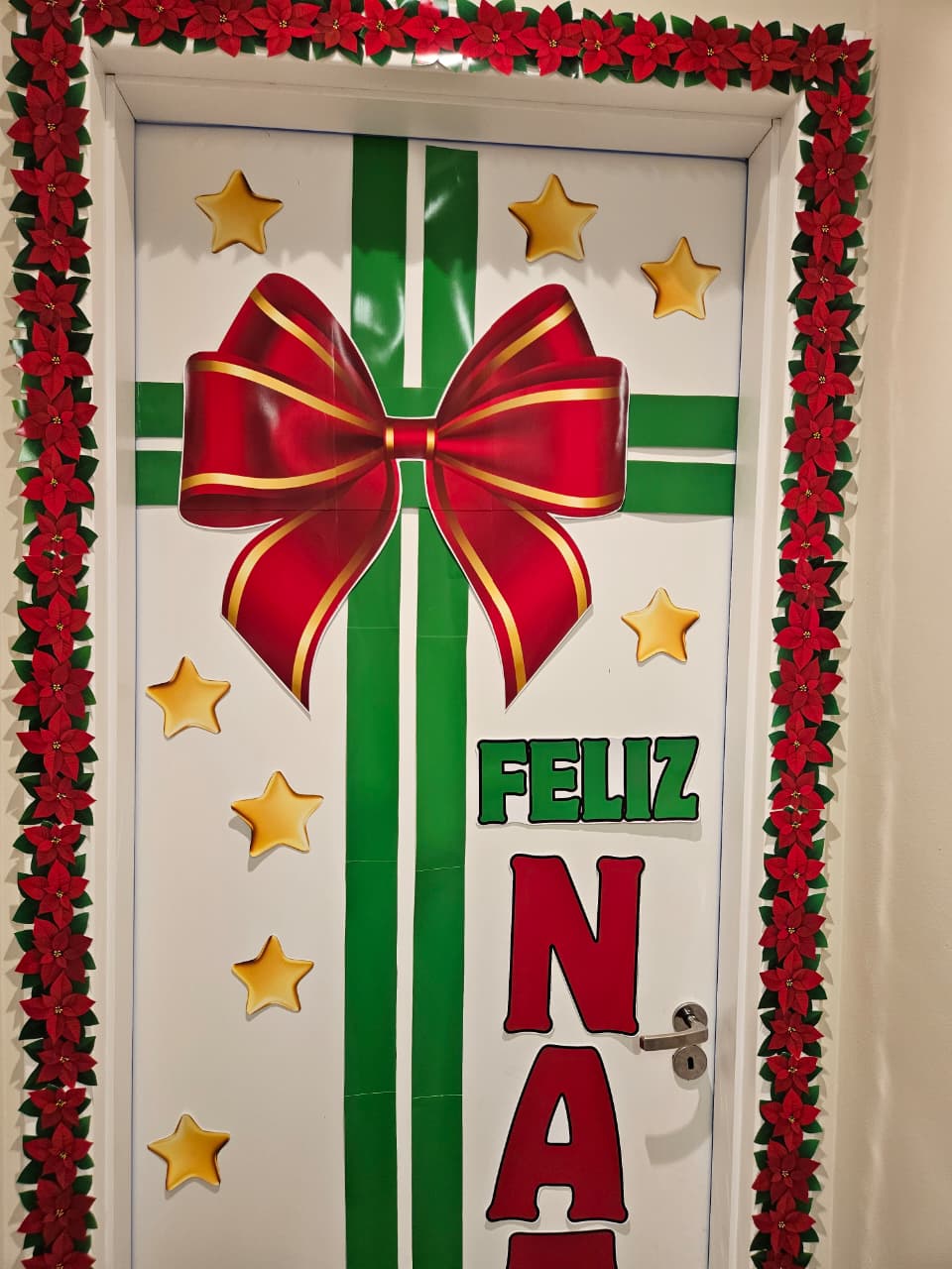 PAINEL DE PORTA DE NATAL - LAÇO VERMELHO - Imagem 3