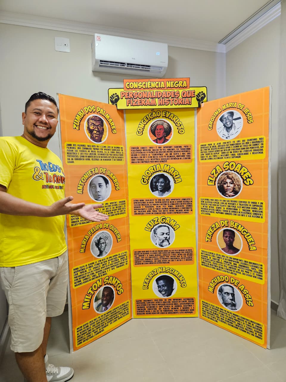 BIOMBO PERSONALIDADES NEGRAS - CONSCIÊNCIA NEGRA - Imagem 7