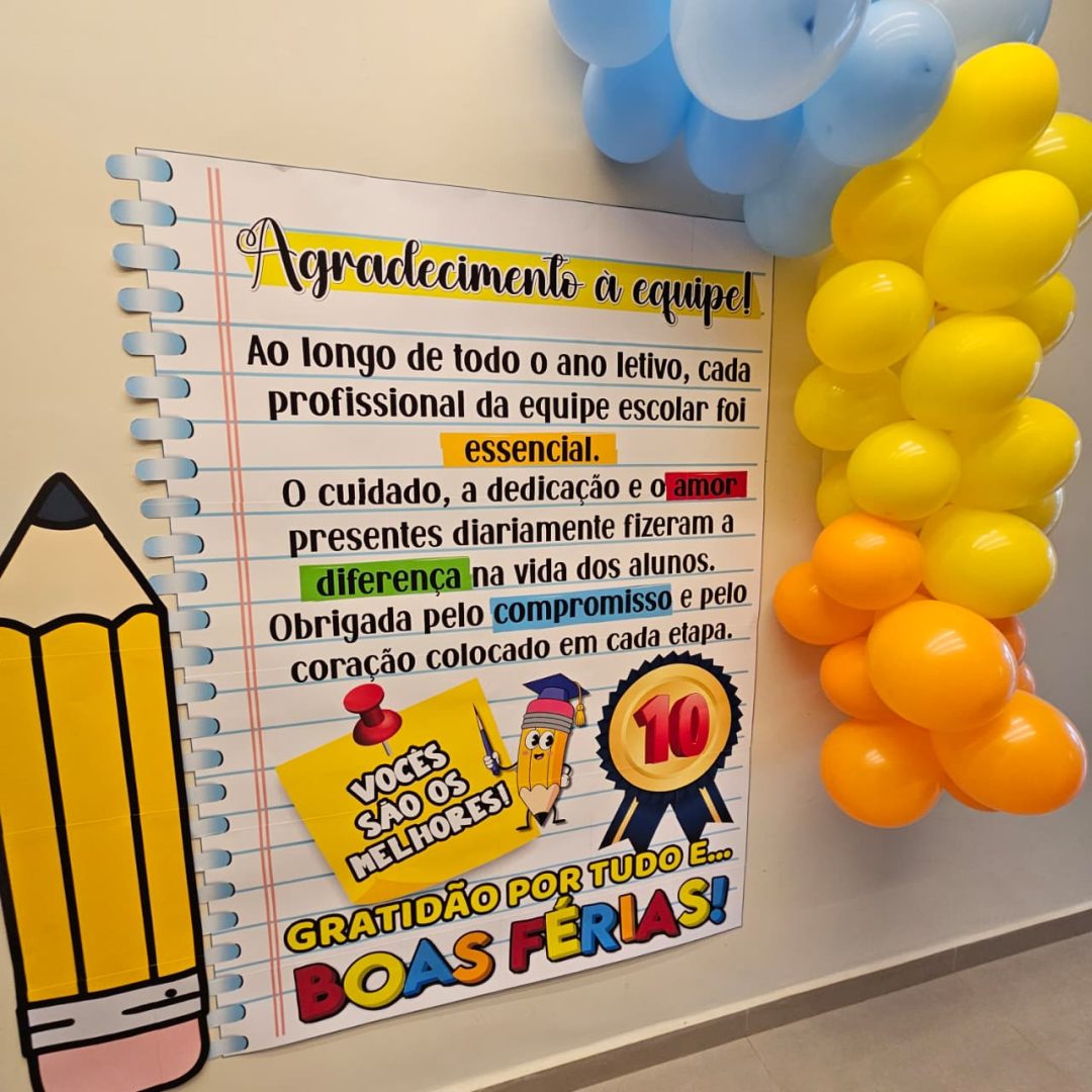 PÁGINA GIGANTE AGRADECIMENTO À EQUIPE - PAINEL E LEMBRANCINHA