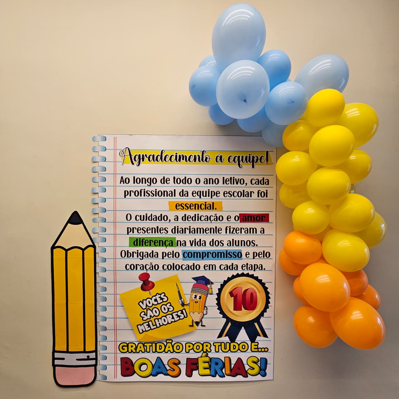 PÁGINA GIGANTE AGRADECIMENTO À EQUIPE - PAINEL E LEMBRANCINHA - Imagem 2