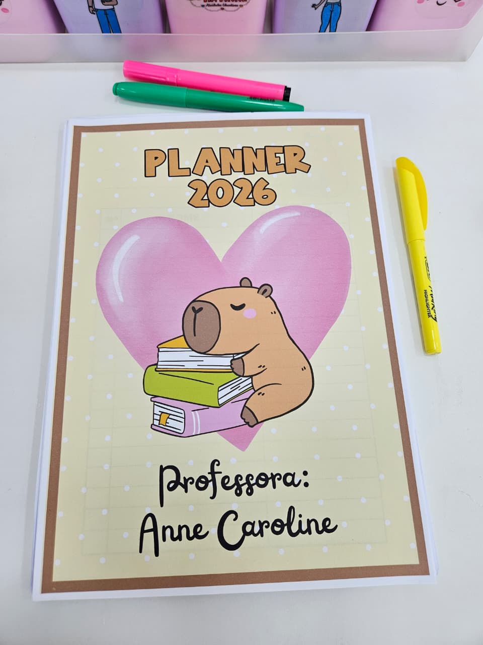 Planner da Professora 2026 - Capivara - Imagem 3