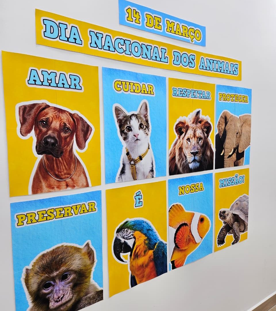 PAINEL DIA NACIONAL DOS ANIMAIS - CARTAZES