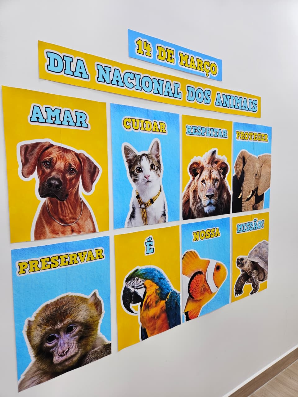 PAINEL DIA NACIONAL DOS ANIMAIS - CARTAZES