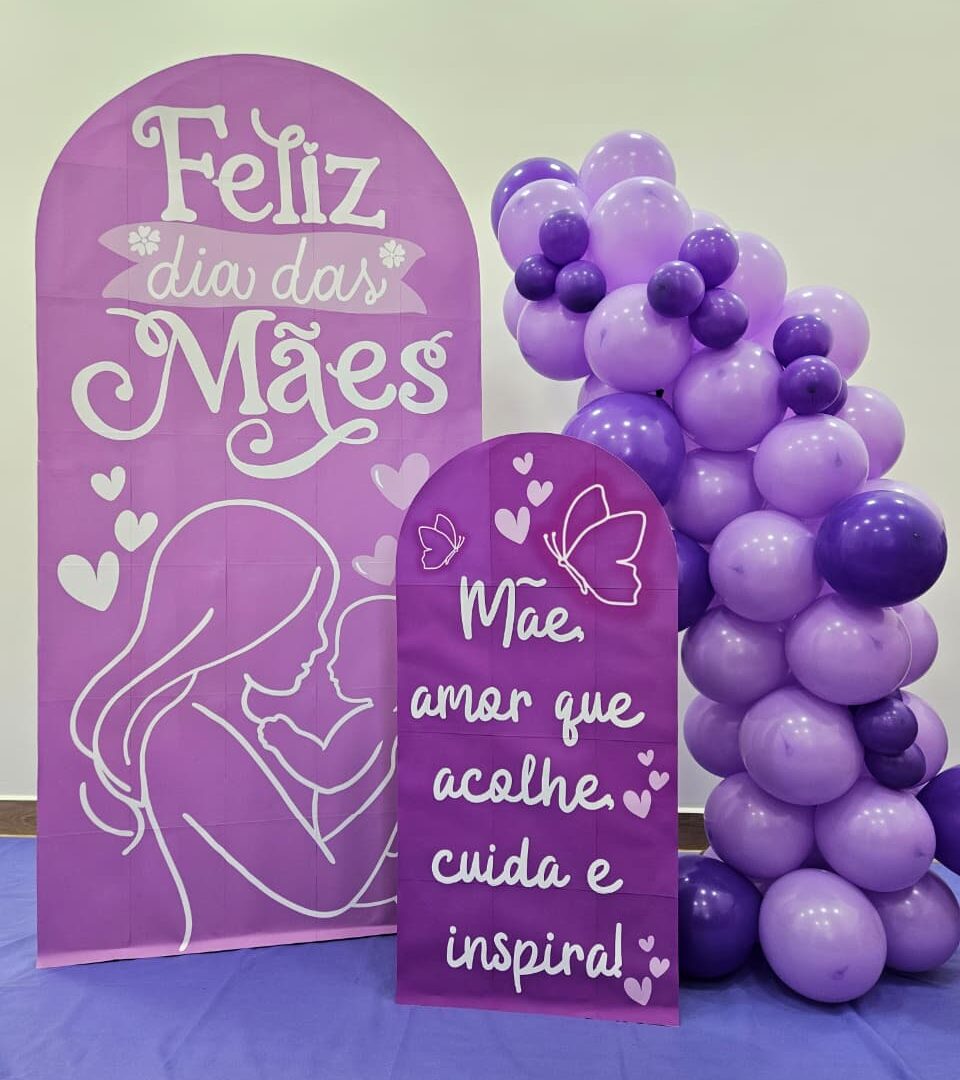 PAINEL ROMANO DIA DAS MÃES - LILÁS