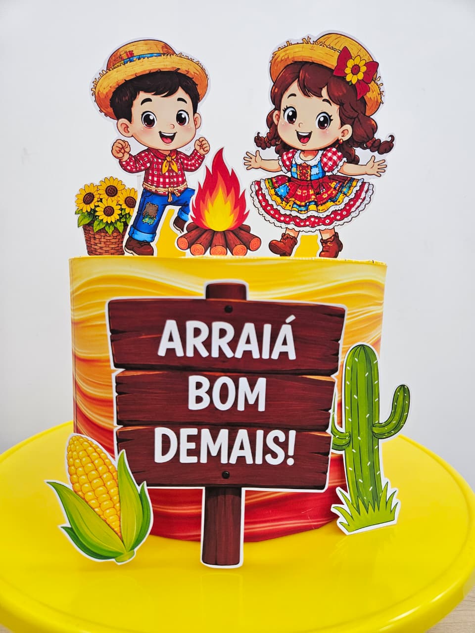 BOLO FAKE + TOPPER - ARRAIÁ BOM DEMAIS! - Imagem 11