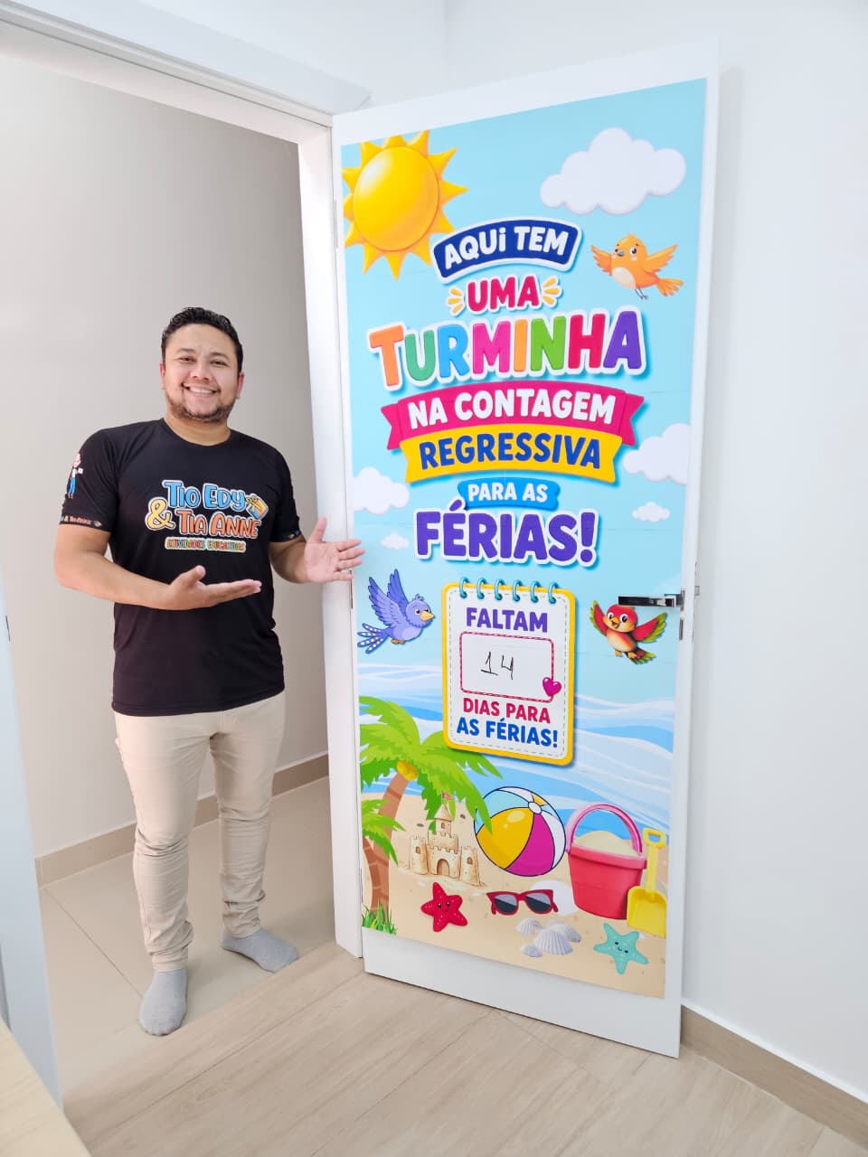 CARTAZ DE PORTA - TURMINHA NA CONTAGEM REGRESSIVA PARA AS FÉRIAS - Imagem 3