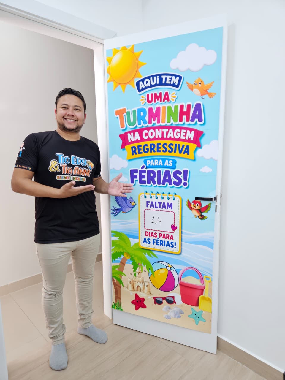 CARTAZ DE PORTA - TURMINHA NA CONTAGEM REGRESSIVA PARA AS FÉRIAS