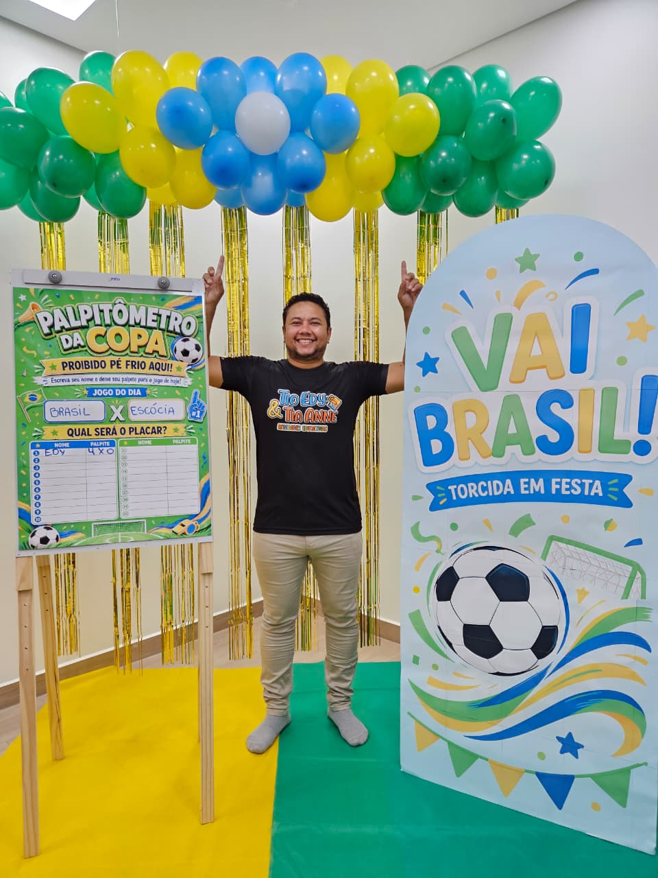 PAINEL ROMANO VAI BRASIL E CARTAZ PALPITÔMETRO