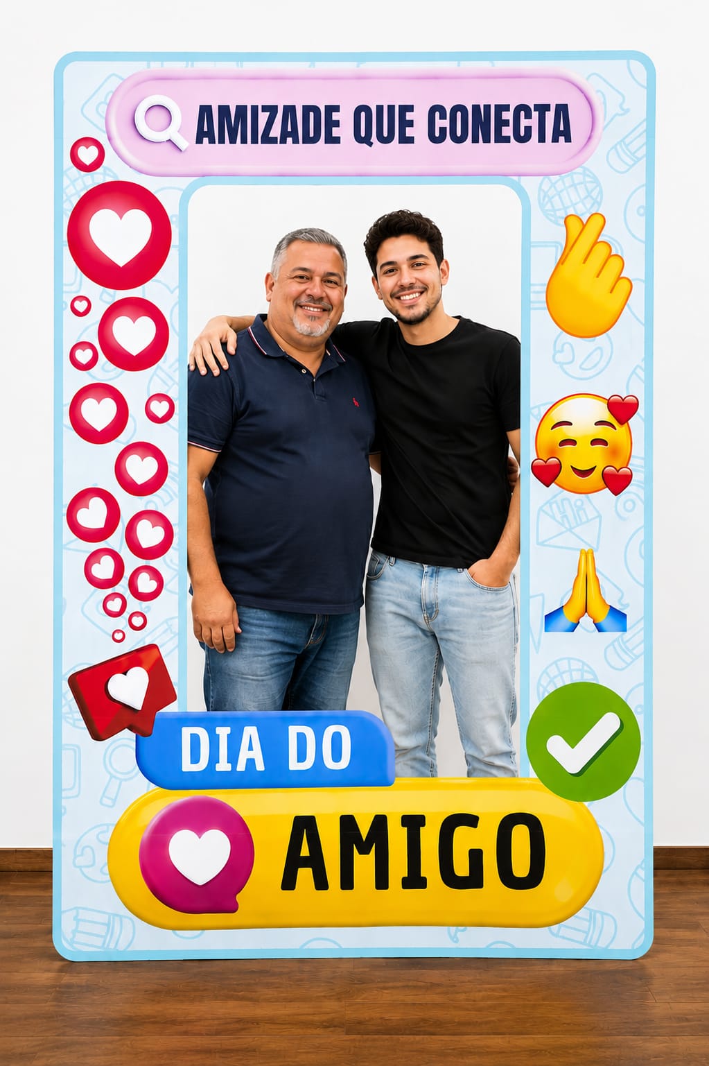 MOLDURA GIGANTE DIA DO AMIGO - AMIZADE QUE CONECTA - Imagem 6