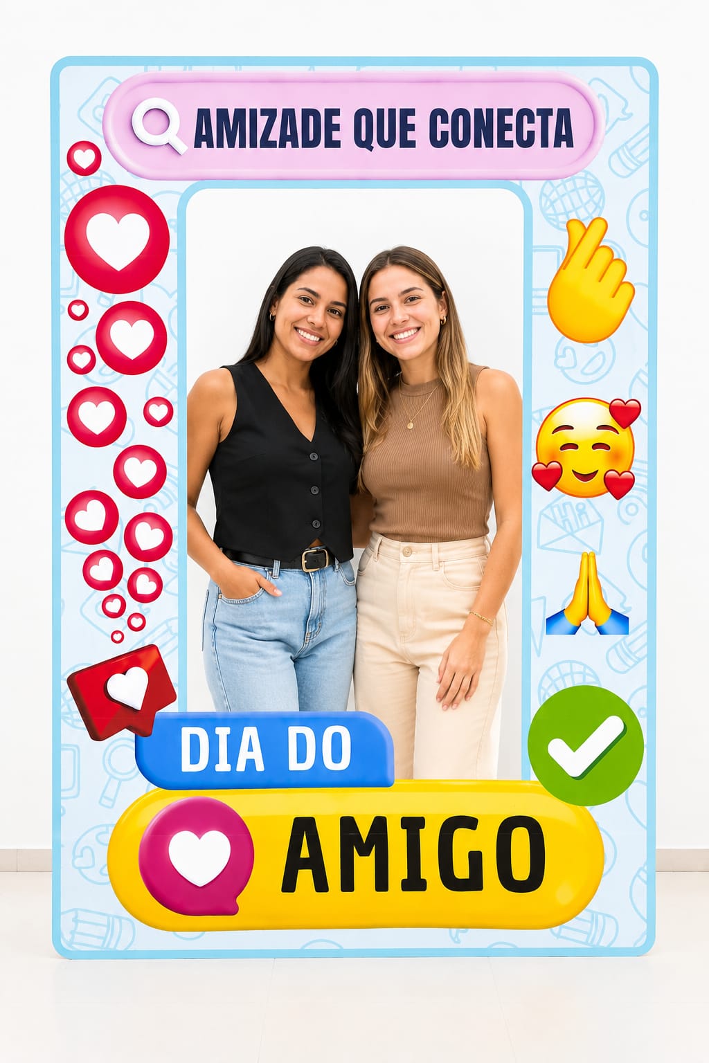 MOLDURA GIGANTE DIA DO AMIGO - AMIZADE QUE CONECTA - Imagem 3