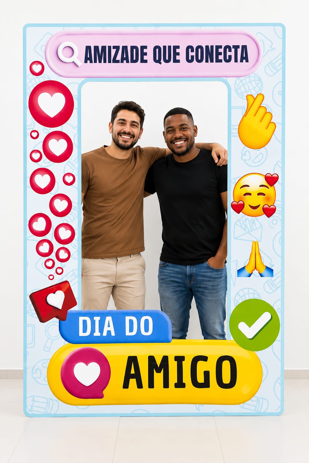 MOLDURA GIGANTE DIA DO AMIGO - AMIZADE QUE CONECTA - Imagem 2