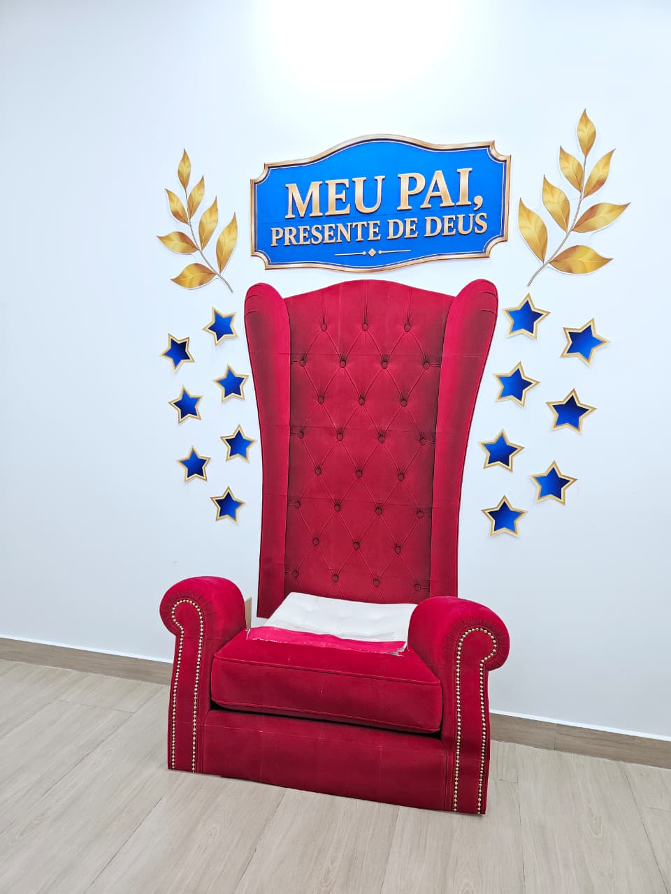 DIA DOS PAIS - POLTRONA DO PAPAI - VERMELHA - PRESENTE DEUS - Imagem 11