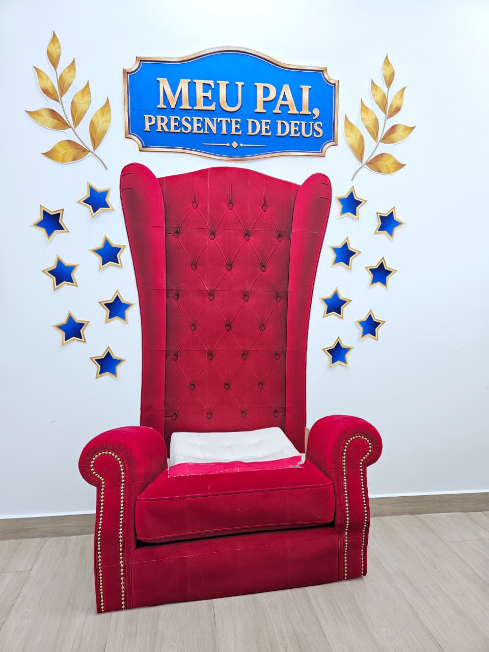 DIA DOS PAIS - POLTRONA DO PAPAI - VERMELHA - PRESENTE DEUS - Imagem 9