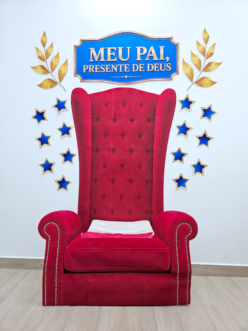 DIA DOS PAIS - POLTRONA DO PAPAI - VERMELHA - PRESENTE DEUS - Imagem 7