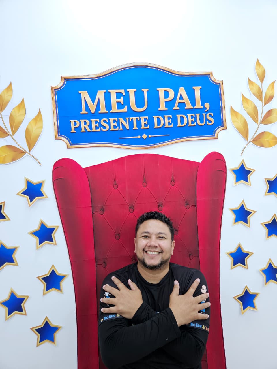 DIA DOS PAIS - POLTRONA DO PAPAI - VERMELHA - PRESENTE DEUS - Imagem 3