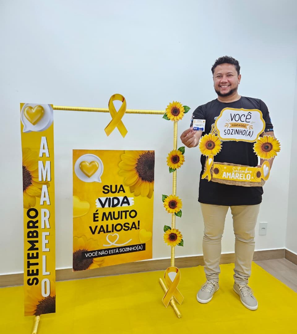 SETEMBRO AMARELO - FAIXA, CARTAZ E CESTA