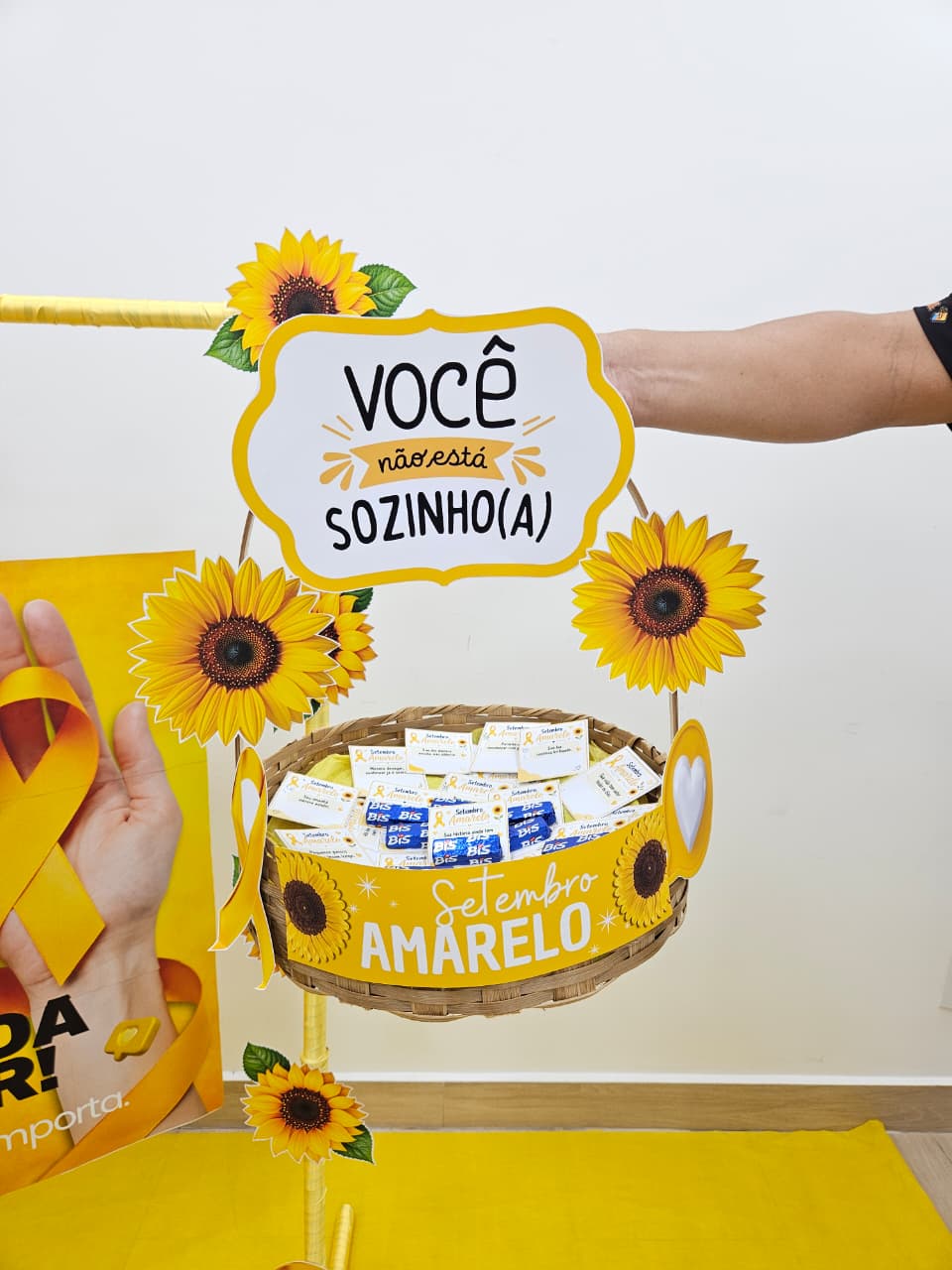 SETEMBRO AMARELO - FAIXA, CARTAZ E CESTA - Imagem 2
