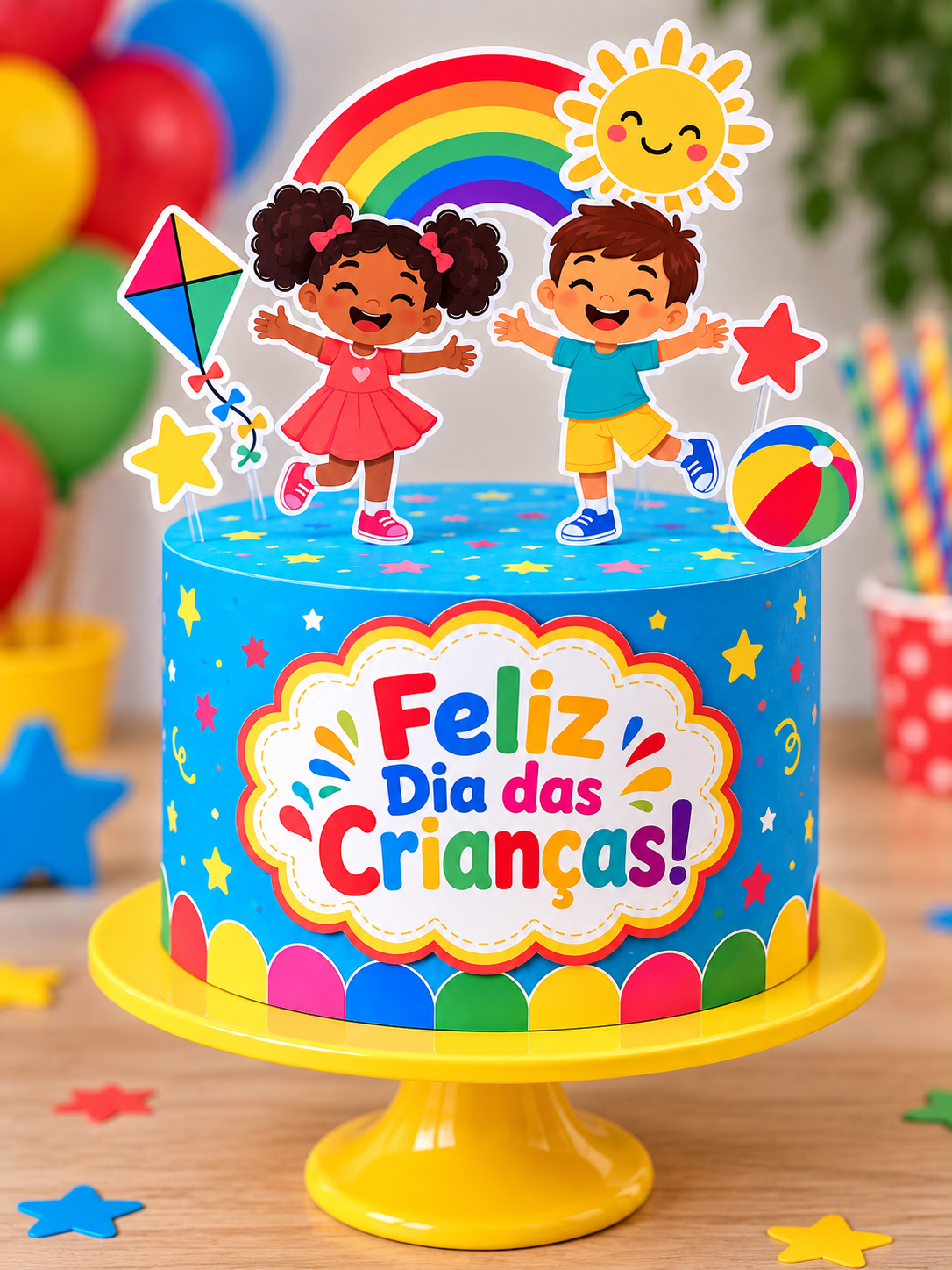 BOLO FAKE + TOPPER DIA DAS CRIANÇAS - Imagem 5