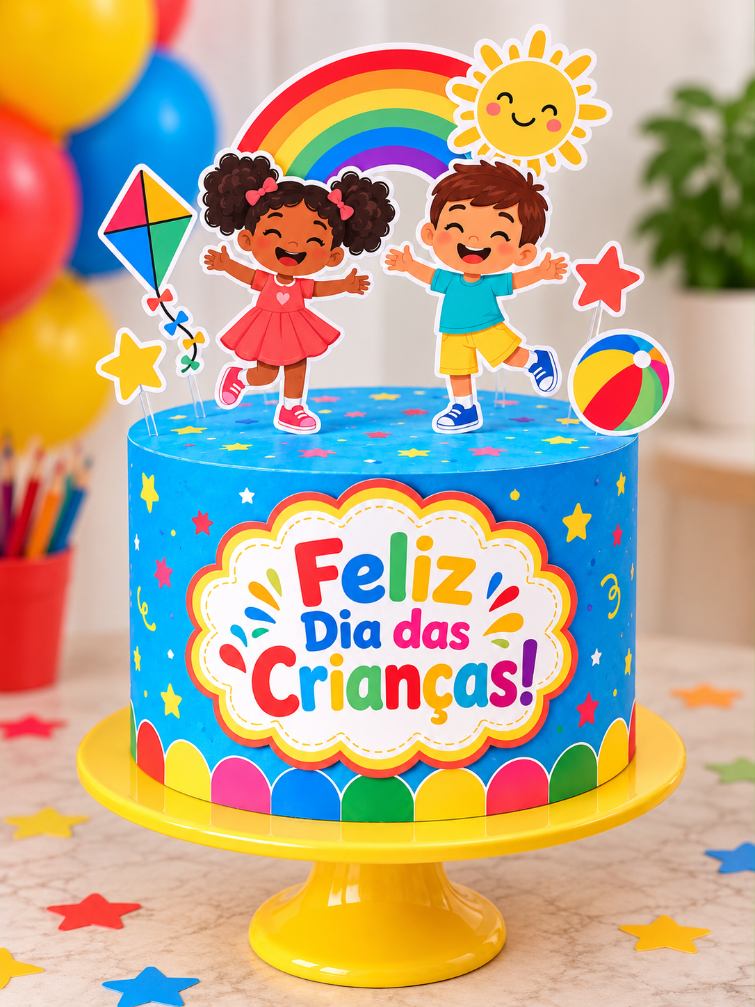 BOLO FAKE + TOPPER DIA DAS CRIANÇAS - Imagem 3