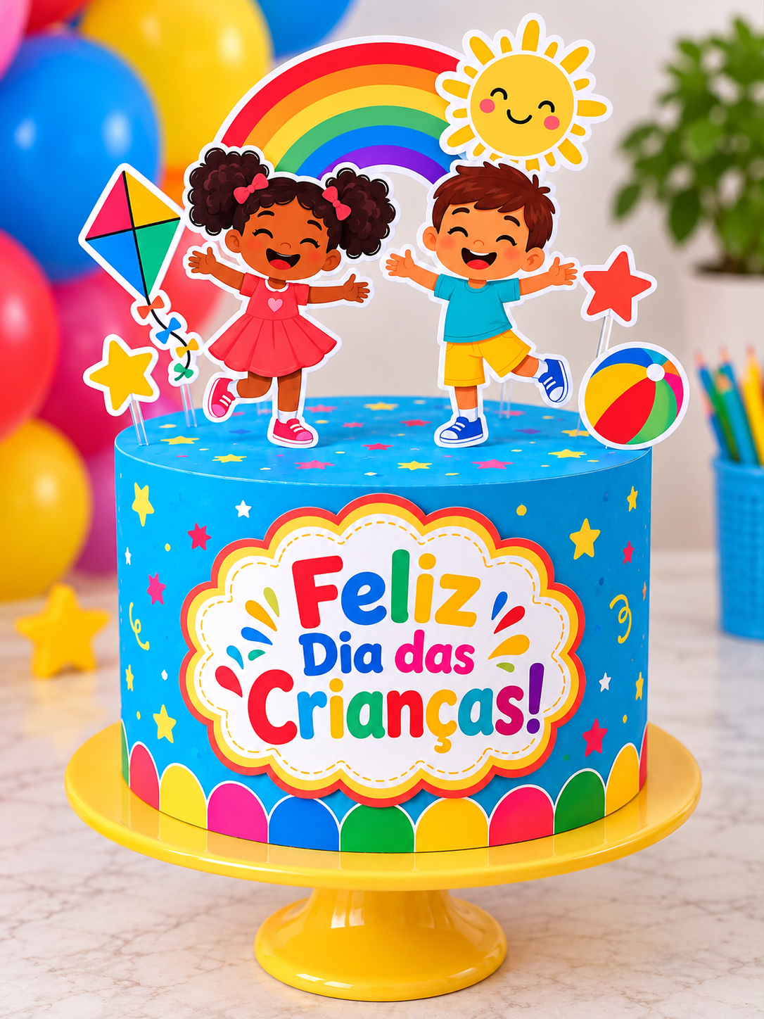 BOLO FAKE + TOPPER DIA DAS CRIANÇAS - Imagem 2