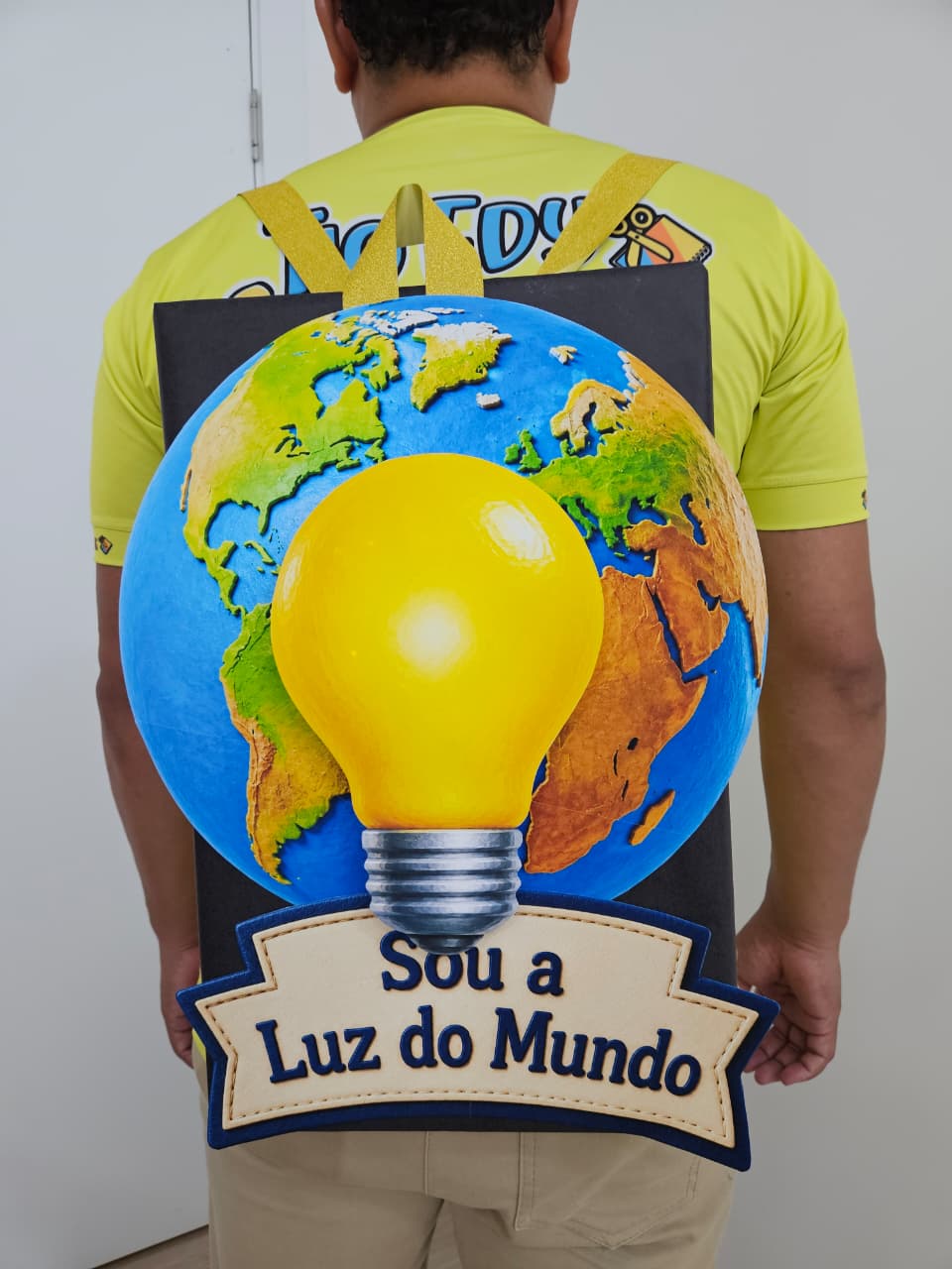MOCHILA MALUCA SOU A LUZ DO MUNDO - Imagem 7