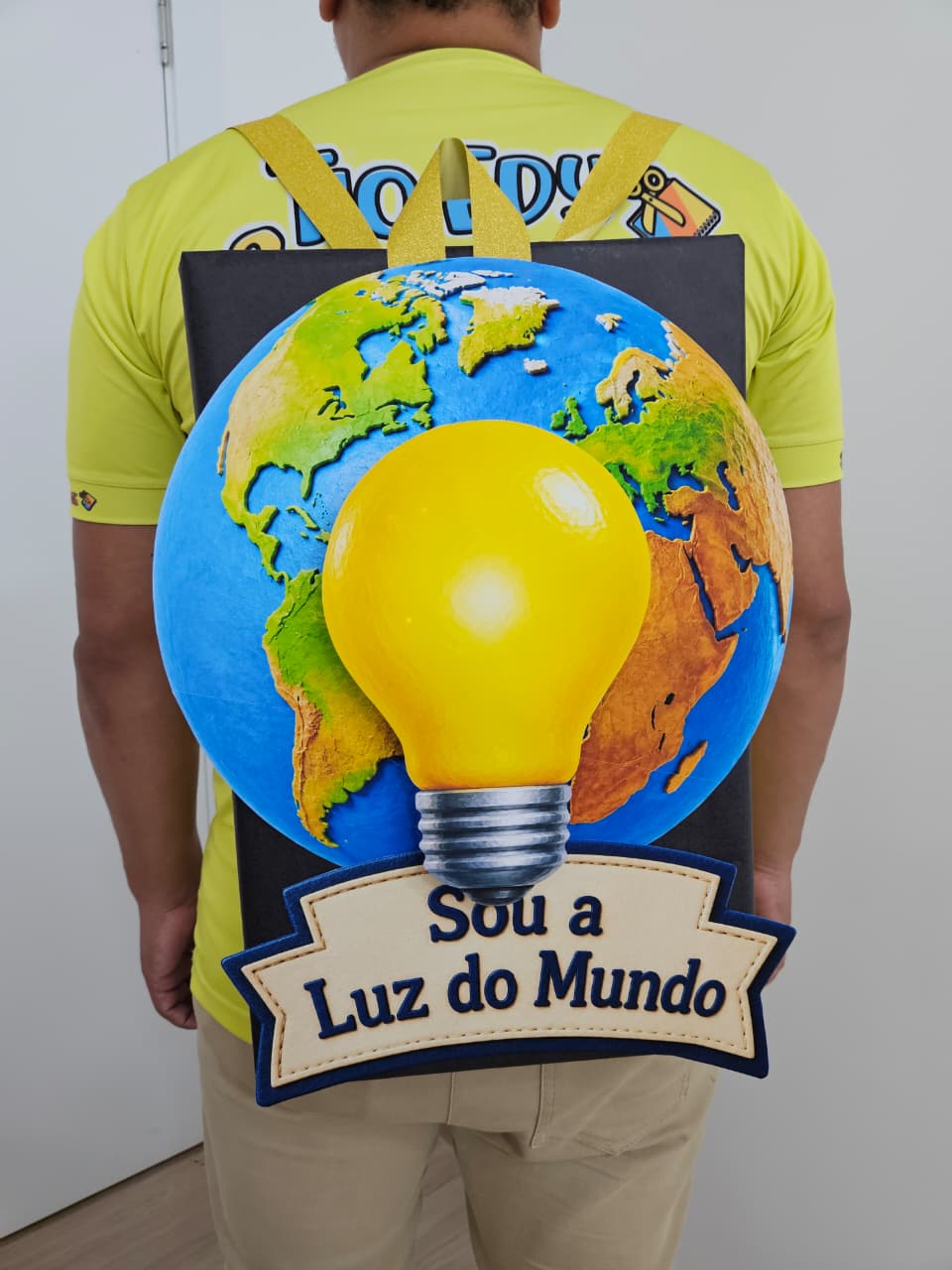 MOCHILA MALUCA SOU A LUZ DO MUNDO - Imagem 5