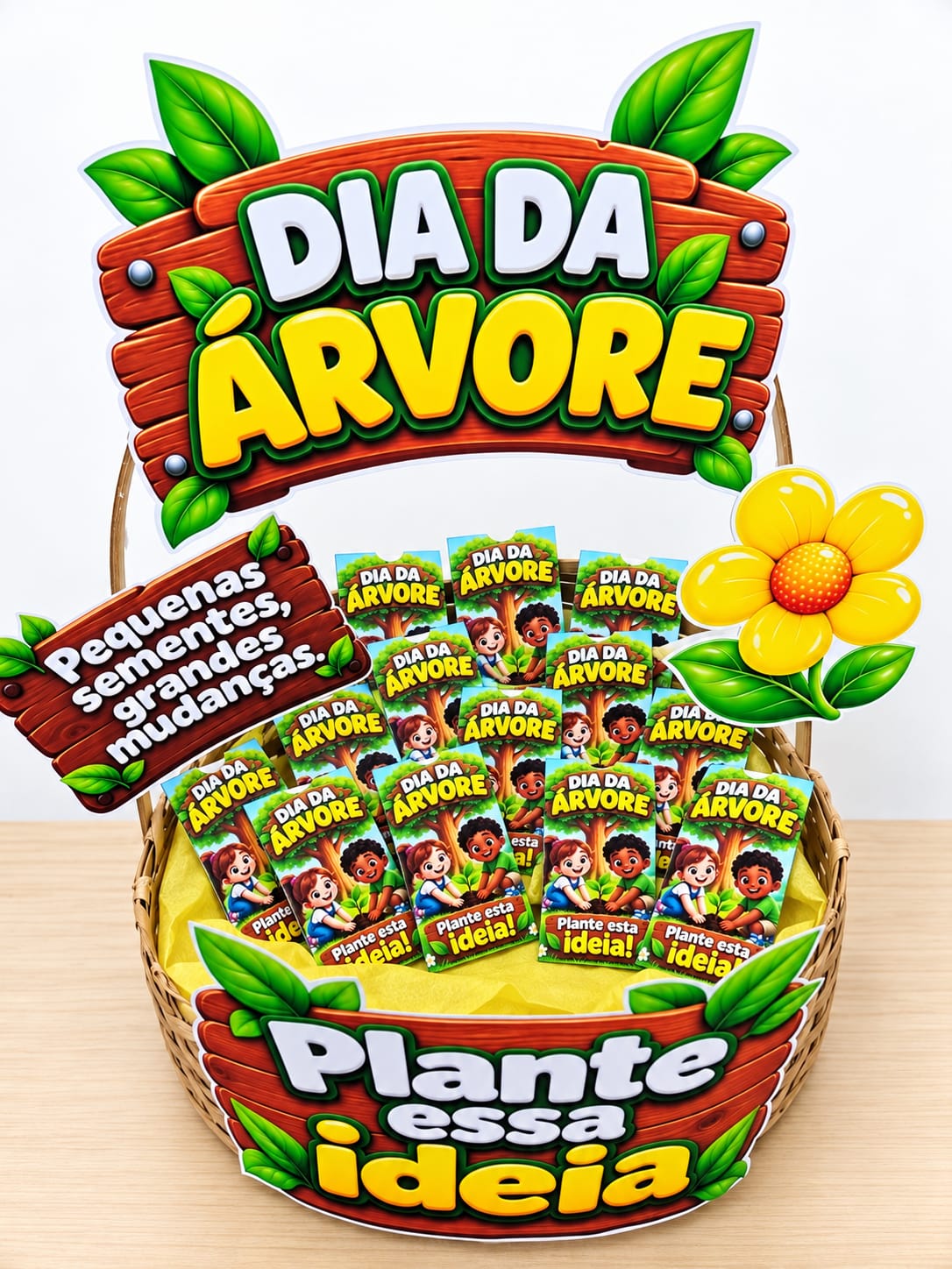 CESTA + ENVELOPE PARA SEMENTES - DIA DA ÁRVORE - Imagem 13