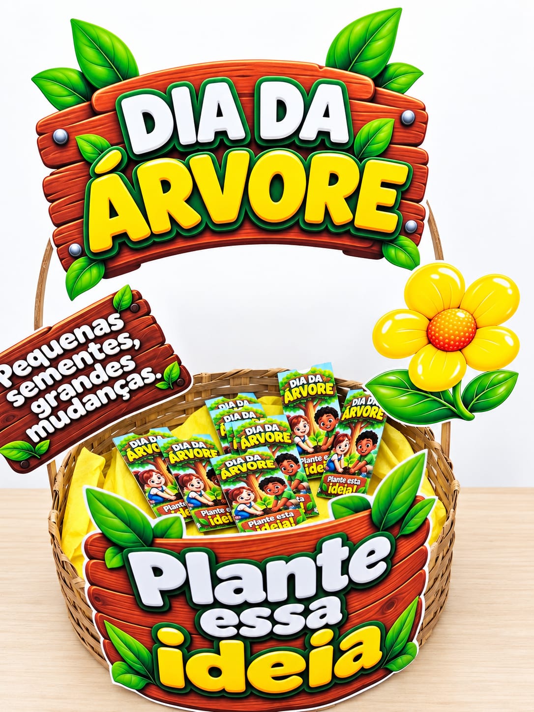CESTA + ENVELOPE PARA SEMENTES - DIA DA ÁRVORE - Imagem 8