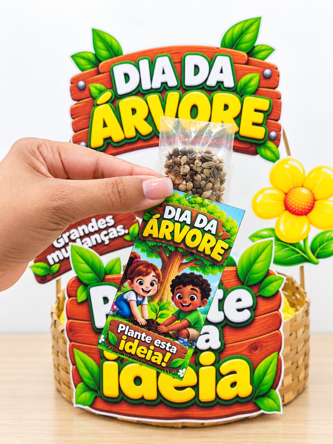 CESTA + ENVELOPE PARA SEMENTES - DIA DA ÁRVORE - Imagem 2