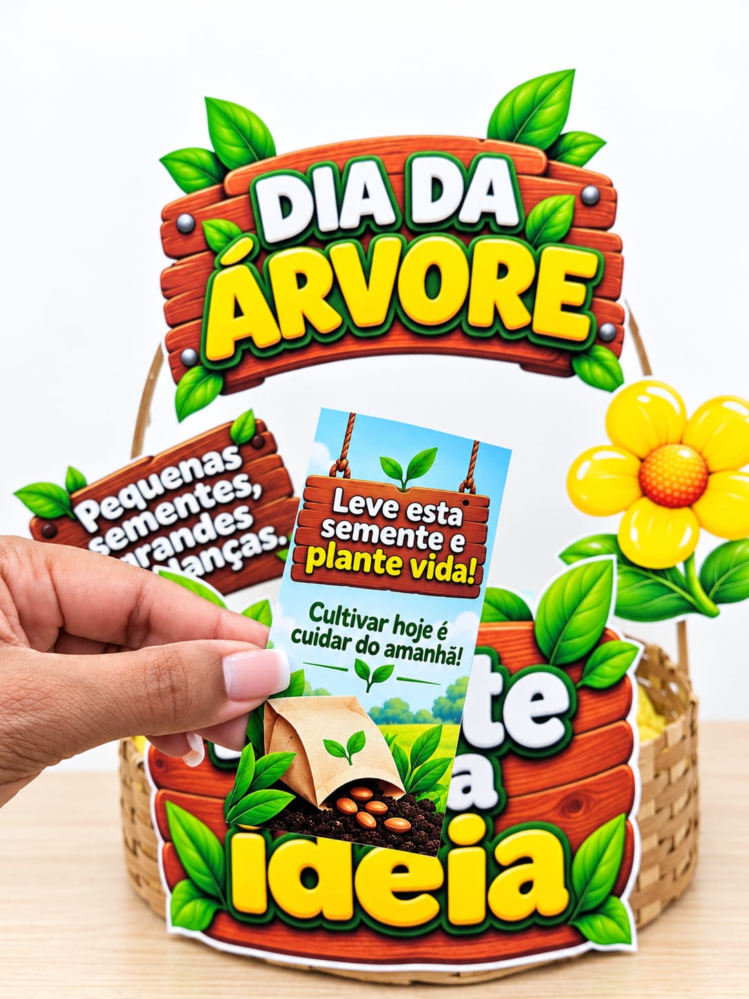 CESTA + ENVELOPE PARA SEMENTES - DIA DA ÁRVORE - Imagem 4