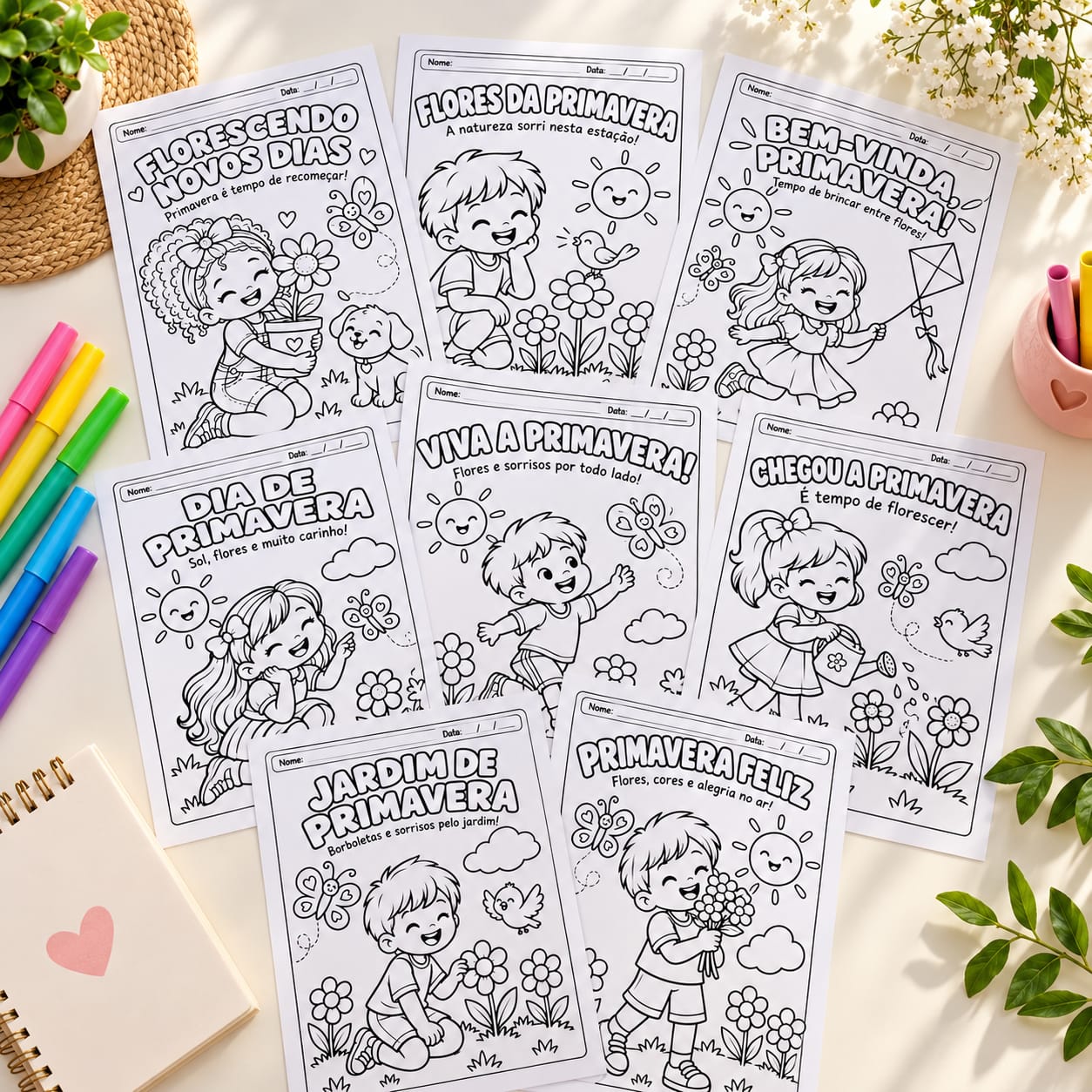 DESENHOS PARA COLORIR - PRIMAVERA - Imagem 8