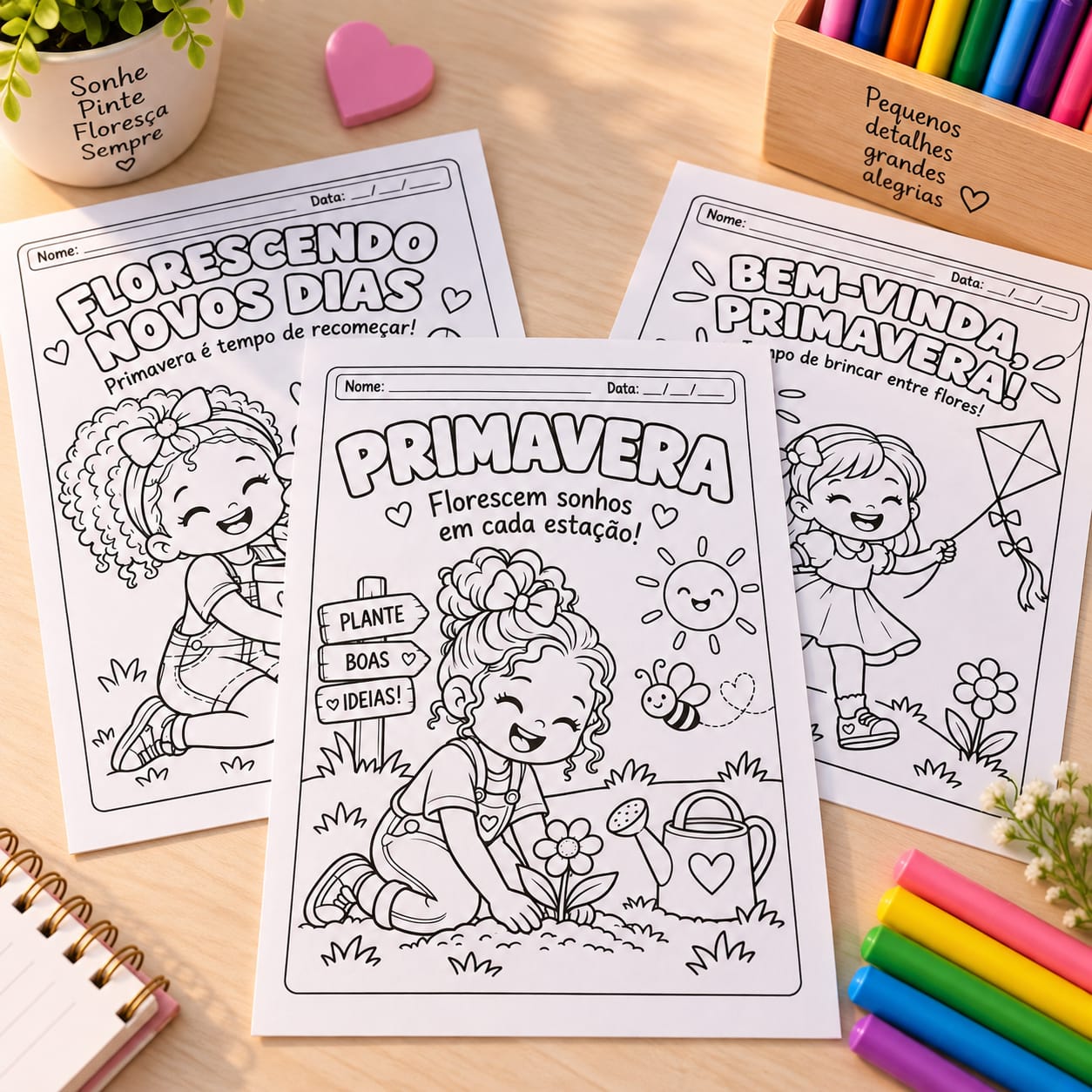 DESENHOS PARA COLORIR - PRIMAVERA - Imagem 7