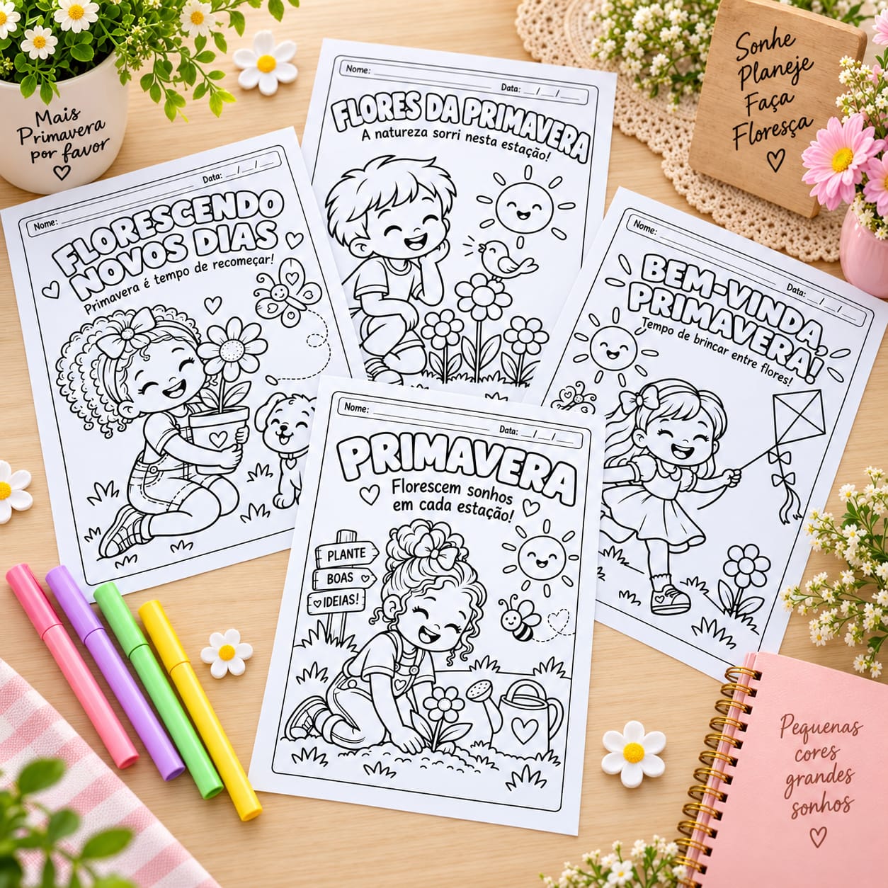 DESENHOS PARA COLORIR - PRIMAVERA - Imagem 5