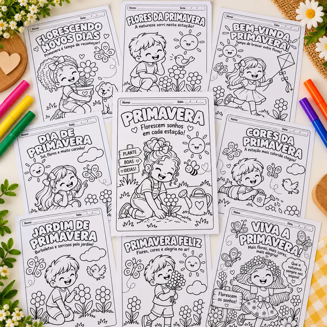 DESENHOS PARA COLORIR - PRIMAVERA - Imagem 6